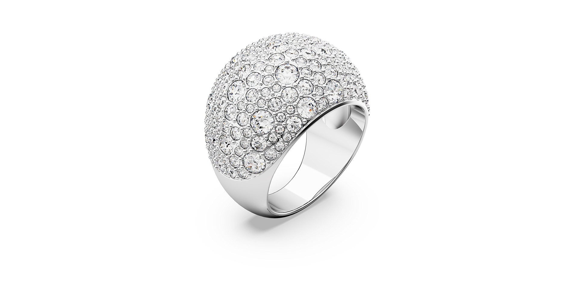 Swarovski クリスタルリング Swarovski Hyperbola クリスタル リング | シルバートーン